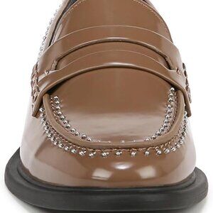 Franco Sarto Womens Eden Loafer Toffee Brown Studs 11 M